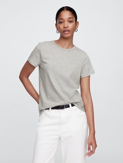 Favorite Crewneck T-Shirt-  Light Heather Gray - Image 1
