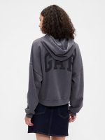 Relaxed Gap Mini-Logo Cropped Hoodie-Deep Sailor Blue - Image 2
