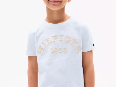 Kids' 1985 Monotype Arch Logo T-Shirt-Breezy Blue Heather