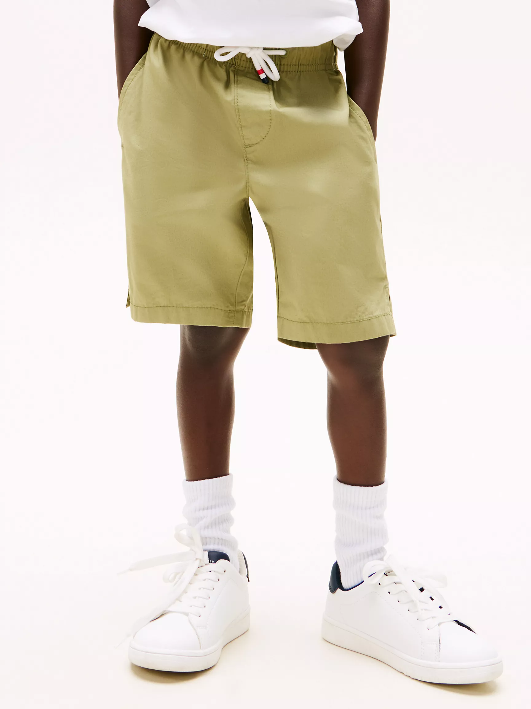 XB01170_L9F_alternate1 Kids' Pull-On Short-Faded Olive - Image 1