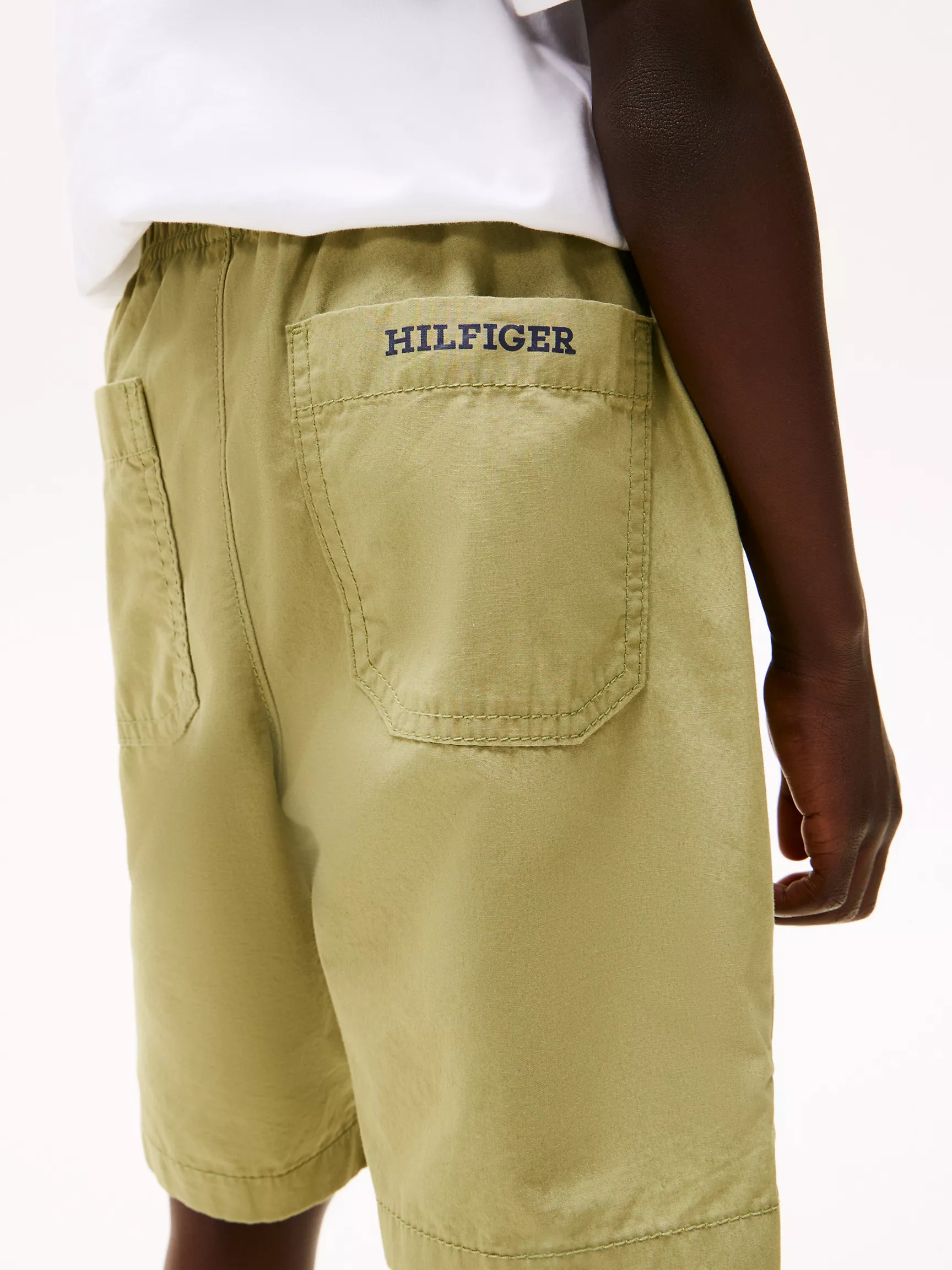 XB01170_L9F_alternate3 (1) Kids' Pull-On Short-Faded Olive - Image 3