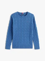 Kids' Cable Knit Sweater - Blue #XB01611-D0X - Image 2