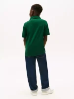 Kids' Banner Stripe Polo Shirt-Ornamental Green - Image 3