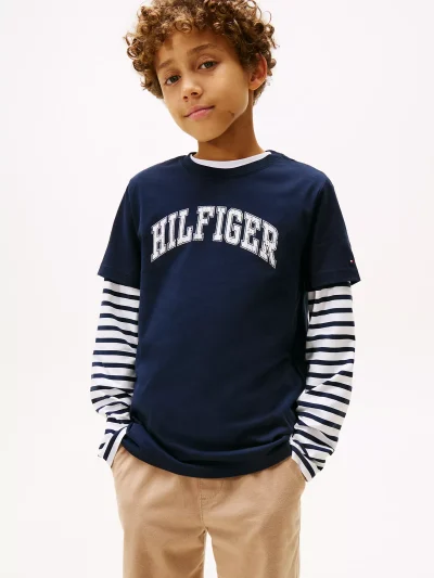 Kids' Hilfiger 1985 T-Shirt - Navy Blue #XB01634-DW5 - Image 1