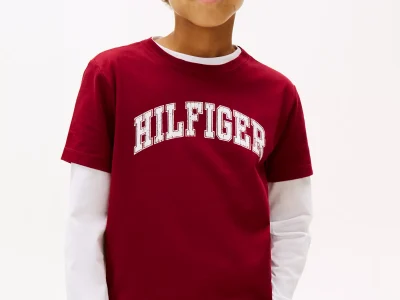Kids' Hilfiger 1985 T-Shirt - Rouge #XB01634-XJS