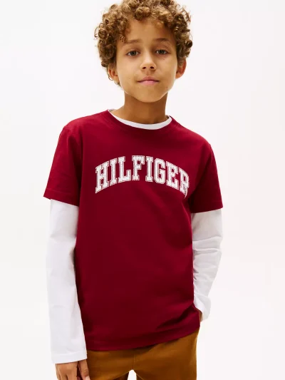 Kids' Hilfiger 1985 T-Shirt - Rouge #XB01634-XJS - Image 1