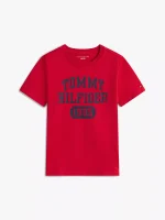 Kids' Varsity Logo T-Shirt-Red - Image 2