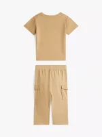 Babies' Logo T-Shirt and Pant Set-Classic Khaki - Image 2
