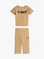 Babies' Logo T-Shirt and Pant Set-Classic Khaki