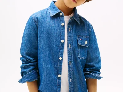 Kids' Chambray Shirt - Dark Wash #XB01718-1BJ