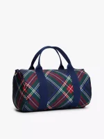 Kids' Plaid Duffle Bag-Carbon Navy Multi - Image 5