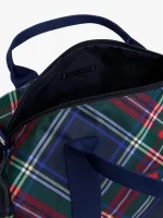 Kids' Plaid Duffle Bag-Carbon Navy Multi - Image 3