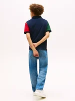 Kids' Colorblock Crest Logo Polo-Navy - Image 3