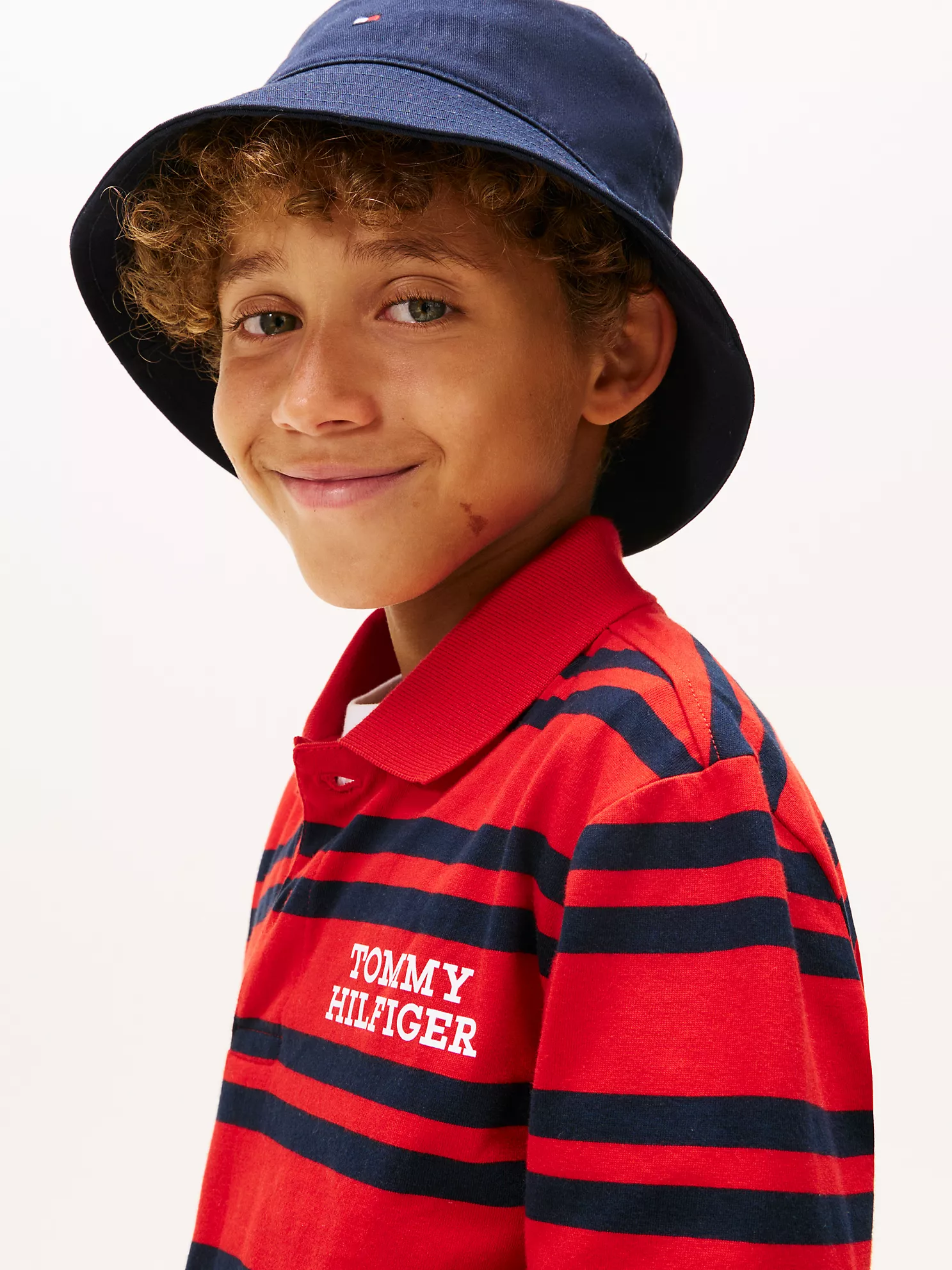 XB01793_XNL_alternate1 Kids' Logo Stripe Layered-Look Polo-Deep Crimson - Image 4