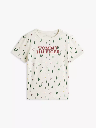 Kids' Tommy Flag Logo T-Shirt-Ivory - Image 2