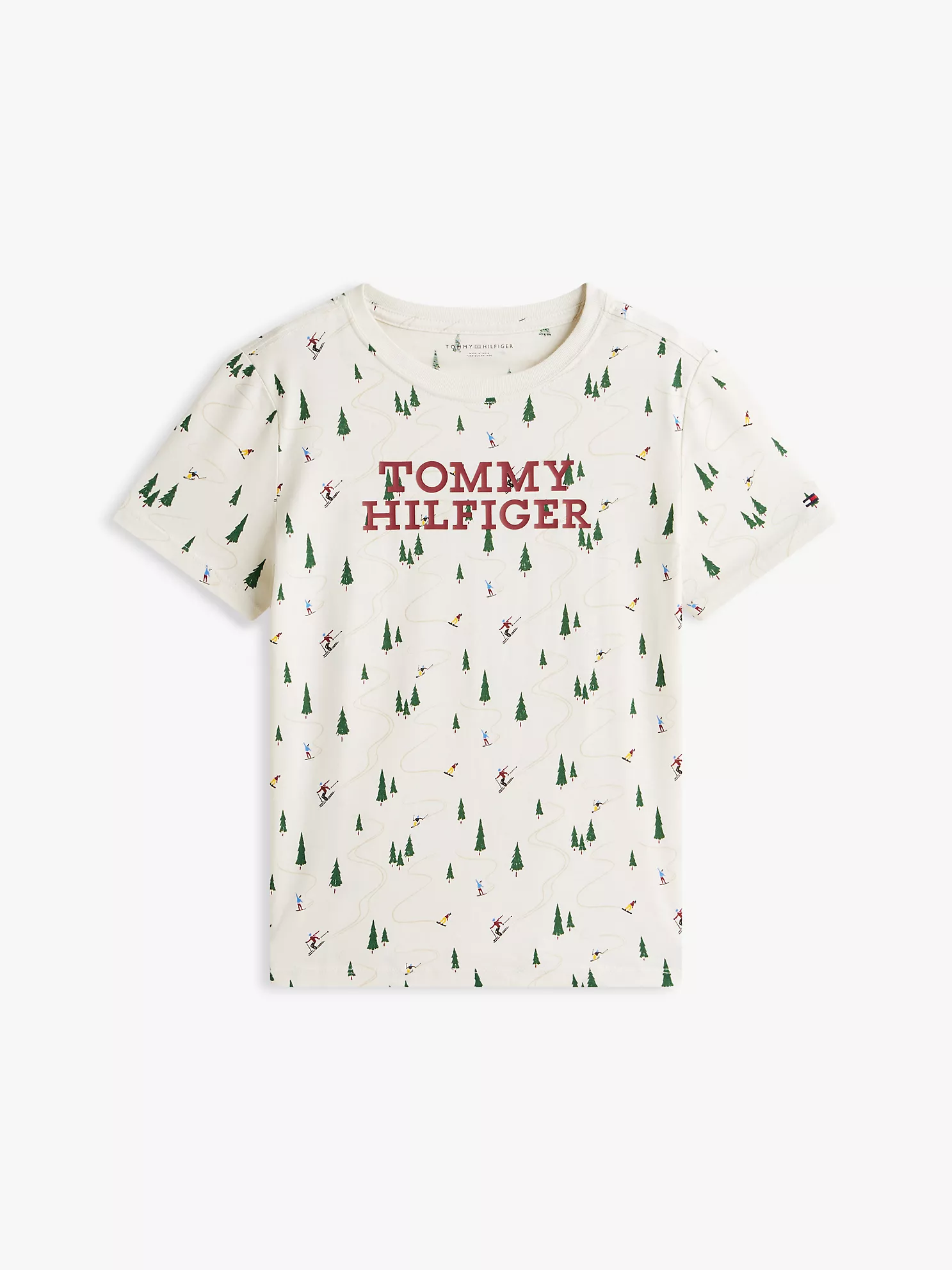 XB01841_YBI_alternate10 Kids' Tommy Flag Logo T-Shirt-Ivory - Image 2