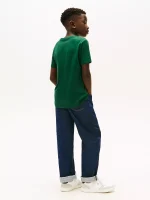 Kids' Hilfiger Crest Logo T-Shirt-Ornamental Green - Image 3