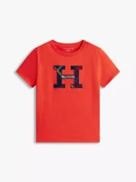 Kids' Hilfiger Crest Logo T-Shirt-Deep Crimson - Image 2