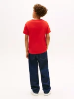 Kids' Hilfiger Crest Logo T-Shirt-Deep Crimson - Image 3