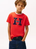Kids' Hilfiger Crest Logo T-Shirt-Deep Crimson
