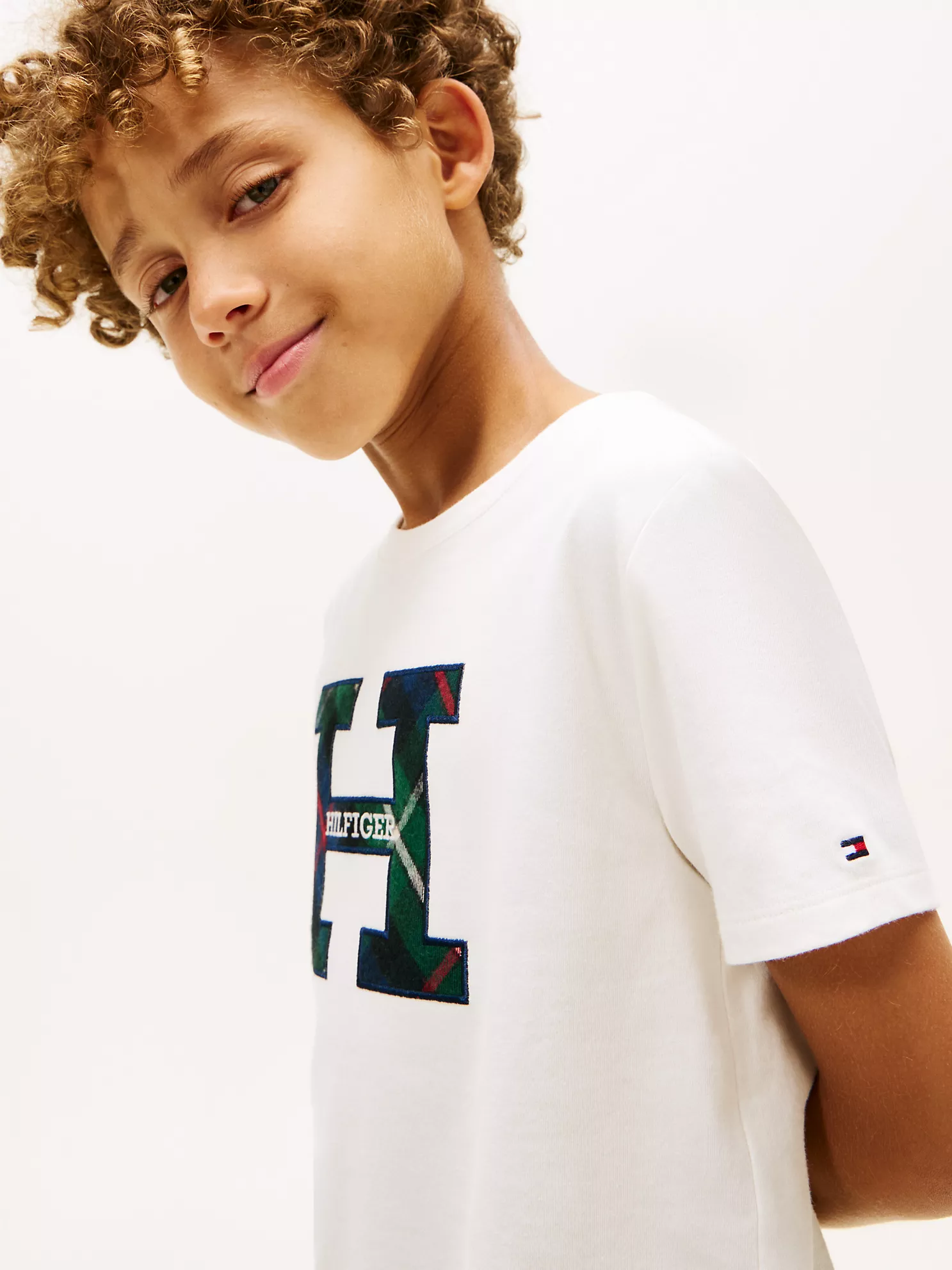 XB01846_YBI_alternate1 Kids' Hilfiger Crest Logo T-Shirt-Ivory - Image 4