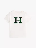 Kids' Hilfiger Crest Logo T-Shirt-Ivory - Image 2
