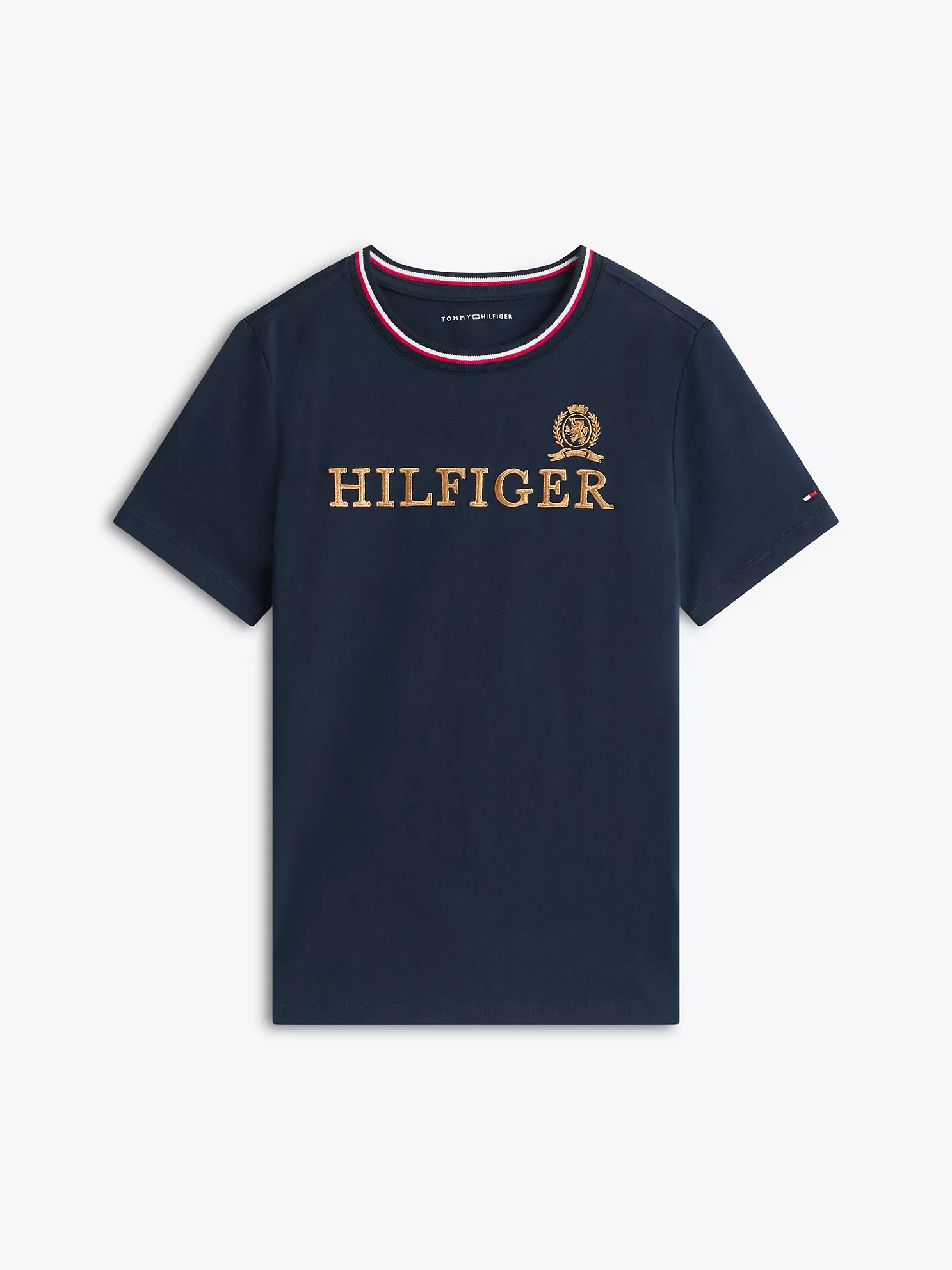 XB01848_DW5_alternate10 Kids' Hilfiger Crest Logo T-Shirt-Navy - Image 2