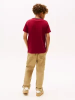 Kids' Hilfiger Crest Logo T-Shirt-Rouge - Image 3