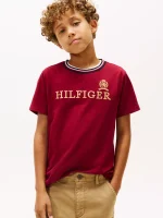 Kids' Hilfiger Crest Logo T-Shirt-Rouge