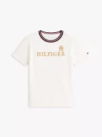 Kids' Hilfiger Crest Logo T-Shirt-Ivory - Image 2