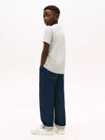 Kids' Tommy Flag Logo T-Shirt-Light Grey Heather - Image 3