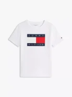 Kids' Tommy Flag Logo T-Shirt-Optic White - Image 2