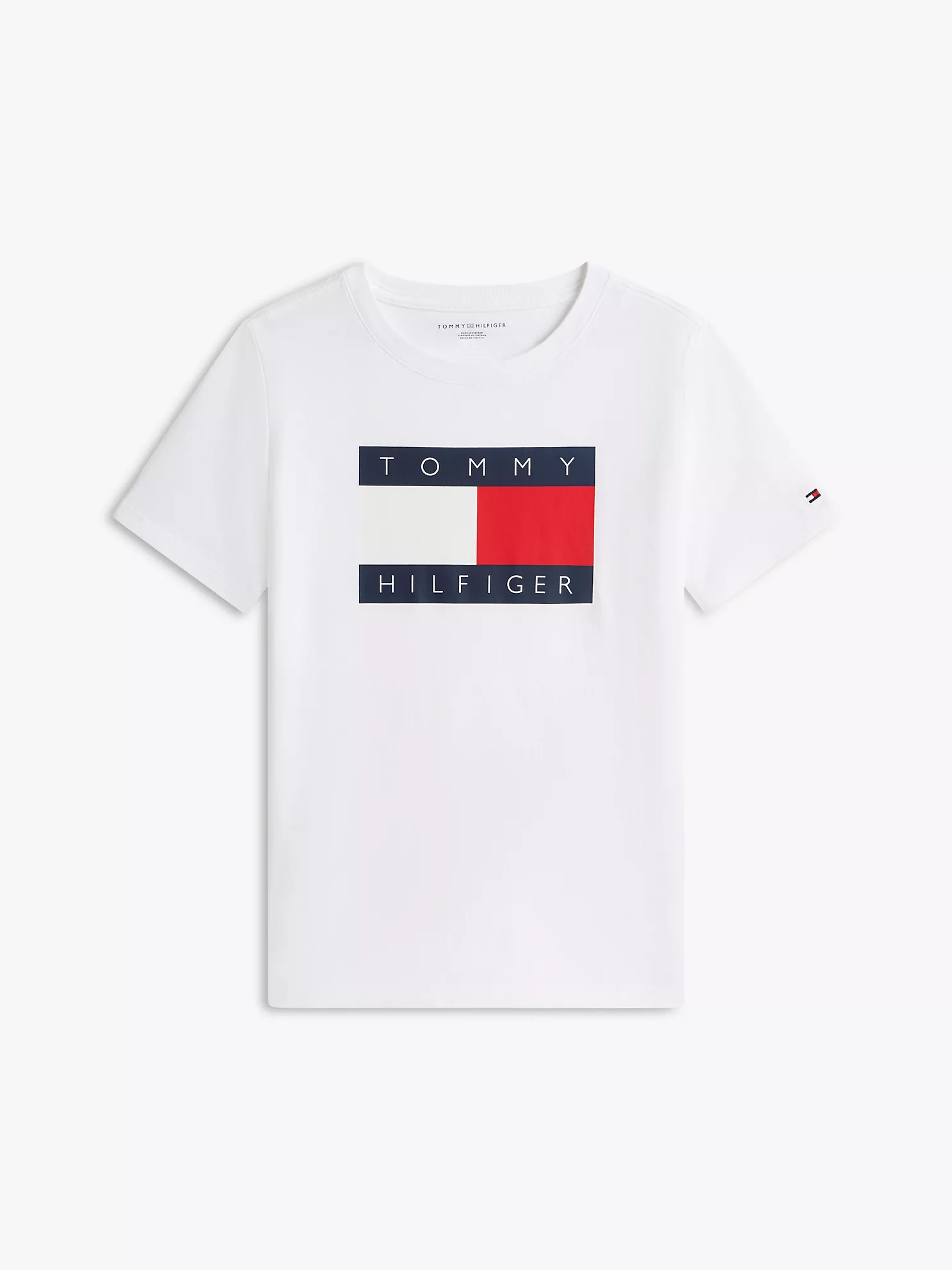 XB01853_YCF_alternate10 Kids' Tommy Flag Logo T-Shirt-Optic White - Image 2