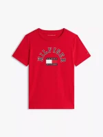 Kids' Arch Hilfiger Flag Logo T-Shirt-Primary Red - Image 2