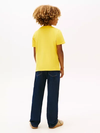Kids' Arch Hilfiger Flag Logo T-Shirt-Pollen - Image 3