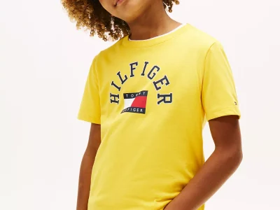 Kids' Arch Hilfiger Flag Logo T-Shirt-Pollen