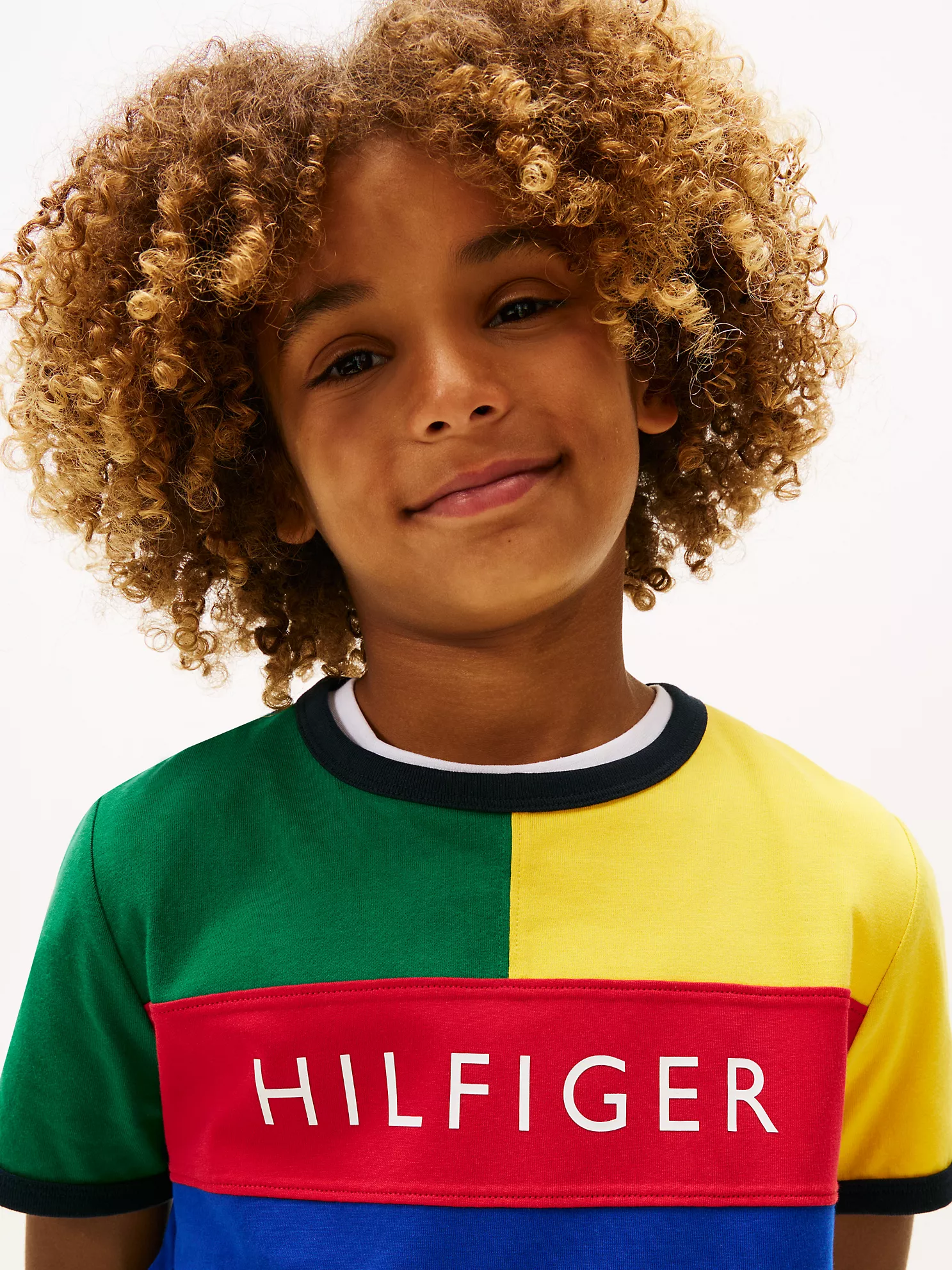 XB01855_D03_alternate1 Kids' Hilfiger Logo Colorblock T-Shirt-Wedge Blue - Image 4