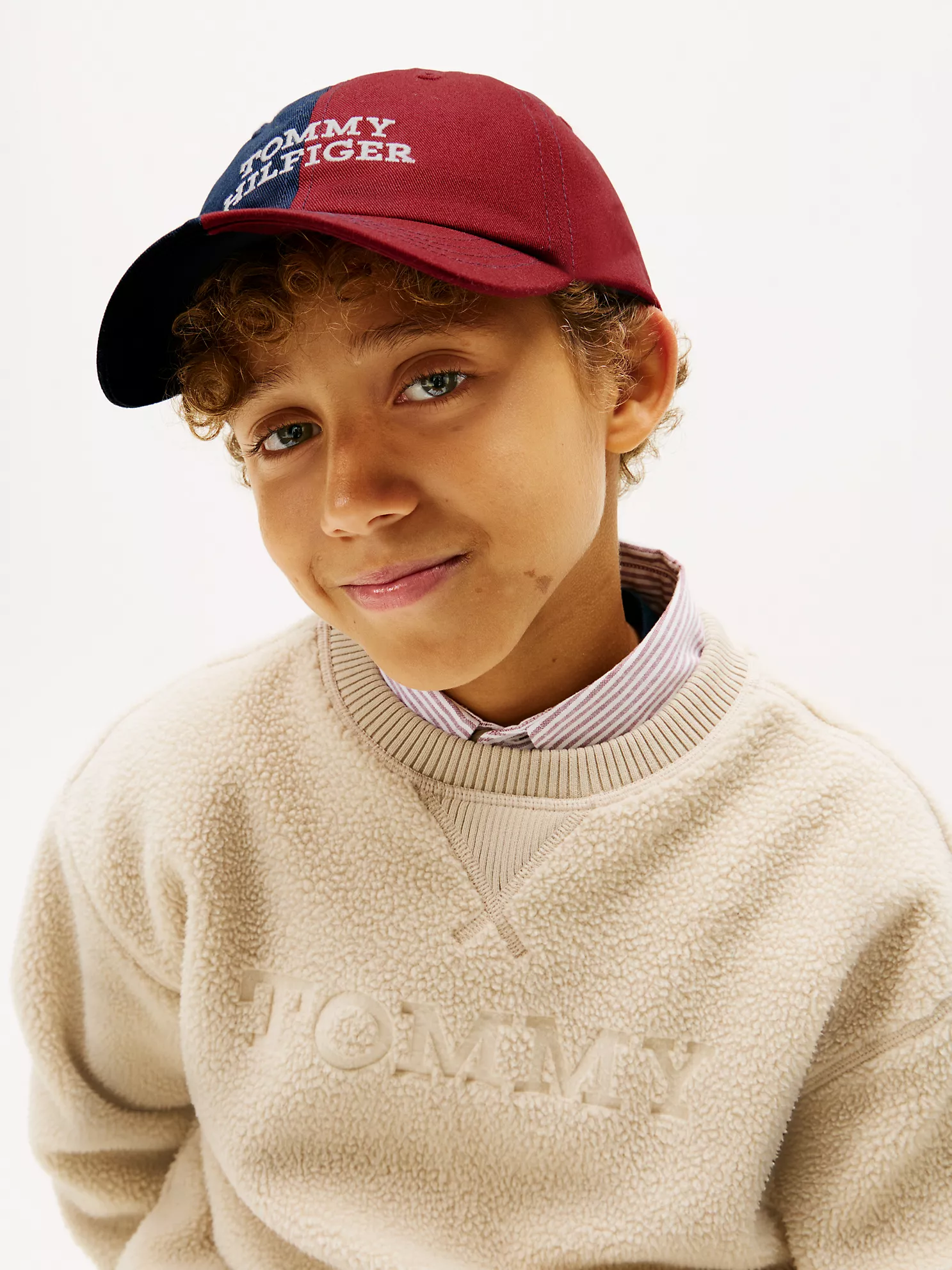 XB01873_CJM_alternate5 Kids' Colorblocked Baseball Cap-Sky Captain / Rouge - Image 2