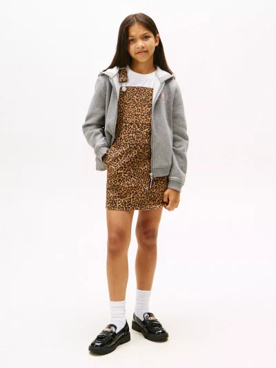 Kids' Circle Logo Hoodie - Medium Grey Heather - Image 3