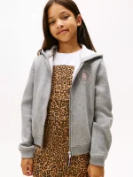 Kids' Circle Logo Hoodie - Medium Grey Heather - Image 2