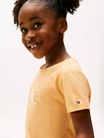 Kids' Circle Logo T-Shirt - Sunny Orange - Image 2
