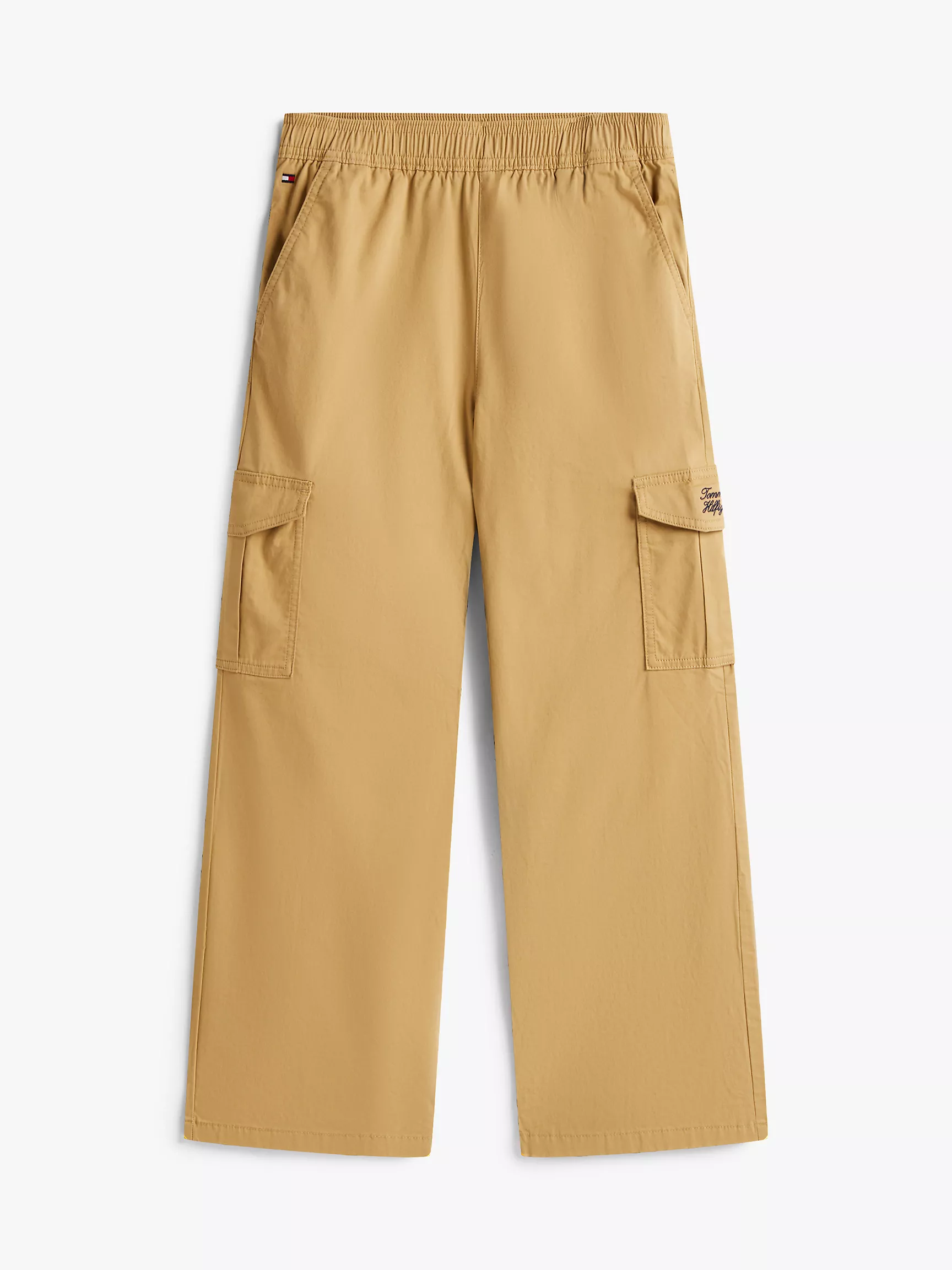 XG01551_RBL_alternate11 Kids' Wide Leg Stretch Twill Cargo Pant-Classic Khaki - Image 2