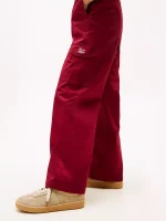 Kids' Wide Leg Stretch Twill Cargo Pant-Rouge - Image 4