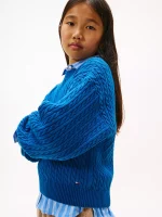 Kids' Cable Knit Sweater - Deep Indigo #XG01709-C3J - Image 3