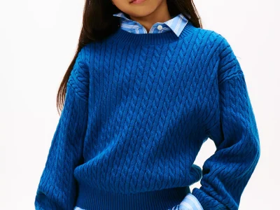 Kids' Cable Knit Sweater - Deep Indigo #XG01709-C3J