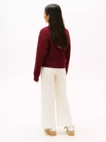 Kids' Cable Knit Sweater - Rouge #XG01709-XJS - Image 2