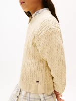 Kids' Cable Knit Sweater - Ivory #XG01709-YBI - Image 3