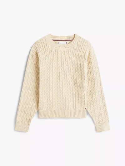 Kids' Cable Knit Sweater - Ivory #XG01709-YBI - Image 2