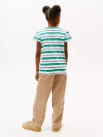 Kids' Stripe Lettuce-Trim Sleeve T-Shirt - Country Club #XG01730-L7S - Image 3