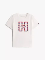 Kids' Heart H Logo T-Shirt - Ecru #XG01736-YBL - Image 2